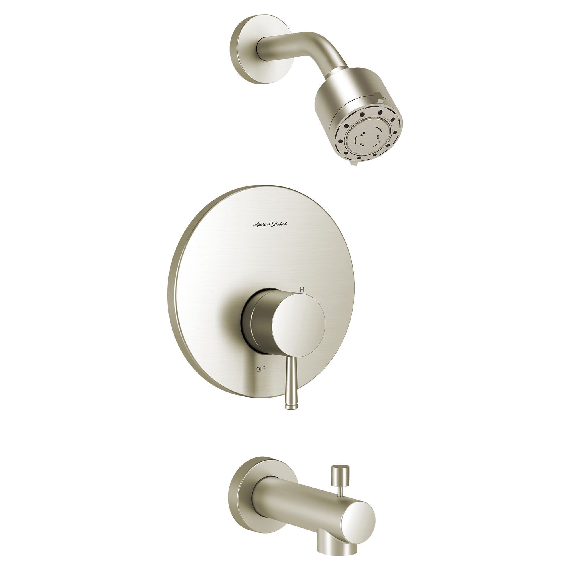 Serin® 2.5 gpm/9.5 L/min Shower Trim Kit With 3-Function Shower Head, Double Ceramic Pressure Balance Cartridge With Lever Handle